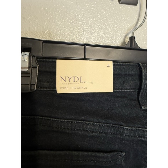 NYDJ Women's Wide Leg Ankle Jeans Dark Blue Size 4 Lift Tuck - Picture 7 of 8